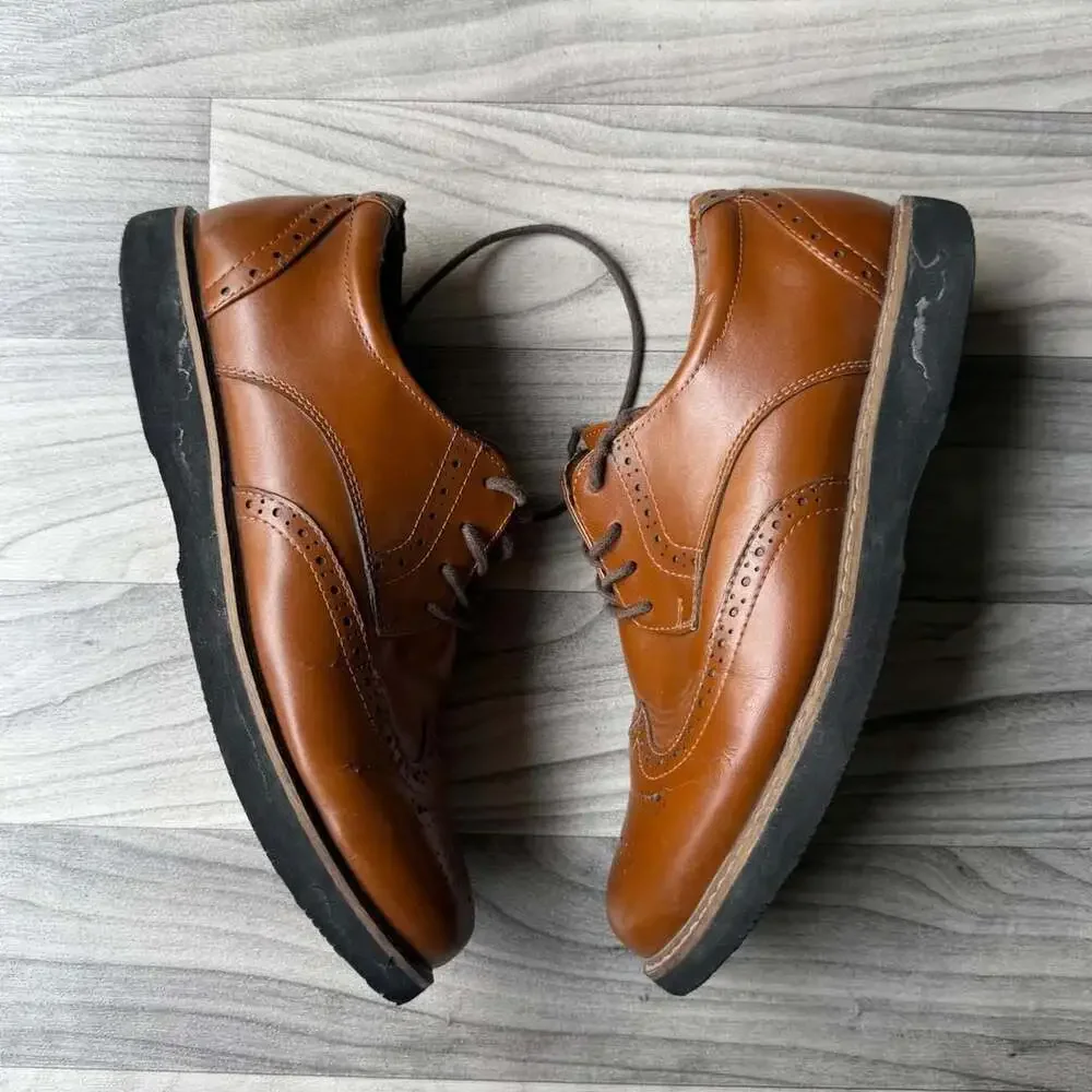 Deer Stags WWT01 Brown Wingtip Dress Shoes